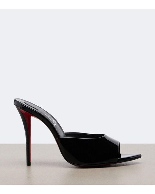Christian Louboutin Black Miss Z Leather Mules