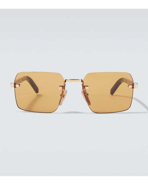 Prada Metallic Square Sunglasses for men