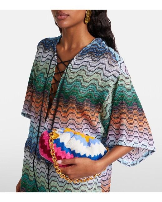 Missoni Red Zigzag Small Terry Clutch