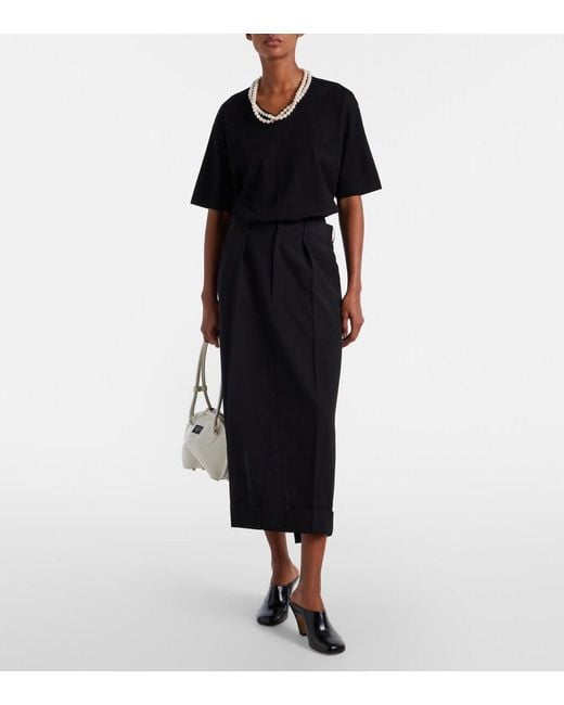Junya Watanabe Black Oversized Embellished Cotton T-Shirt