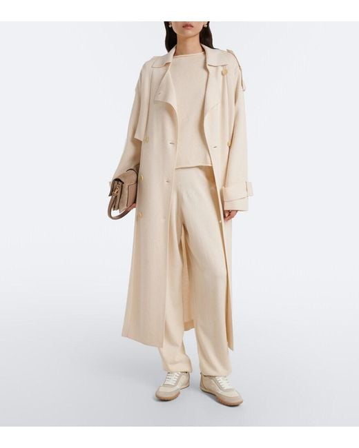 Tod's White Suede-Trimmed Leather Sneakers