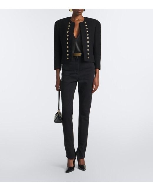 Balmain Black Wool-Blend Jacket