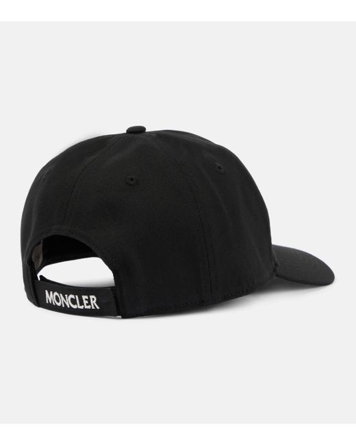 Casquette en toile a logo Moncler en coloris Black