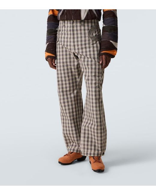 Kiko Kostadinov Gray Fitz Cotton-Blend Wide-Leg Pants for men