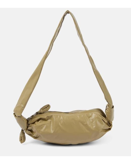 Lemaire Metallic Croissant Small Leather Shoulder Bag