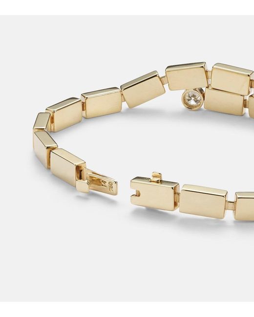Ileana Makri Metallic 18Kt Bracelet With Diamonds