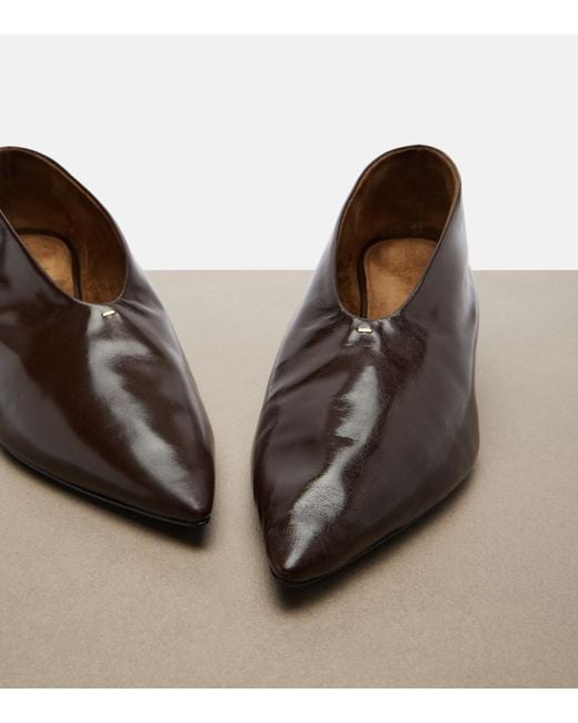 Khaite Brown Miriam Leather Pumps