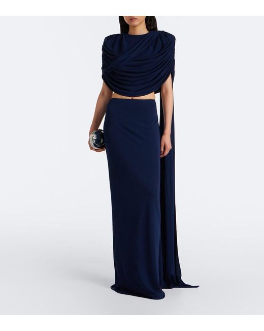 The New Arrivals Ilkyaz Ozel Blue Zada Maxi Skirt