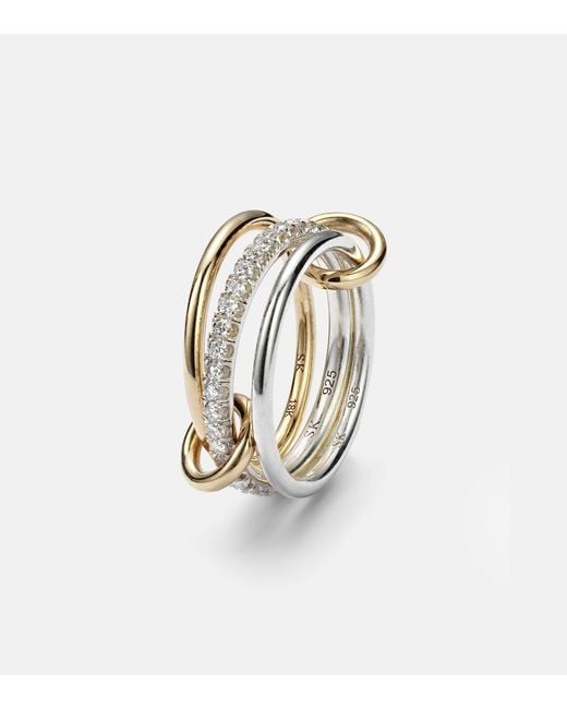 Spinelli Kilcollin White Tigris Sg 18Kt And Sterling Ring With Diamonds