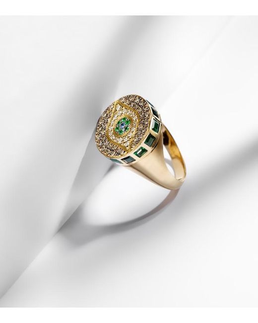Ileana Makri Metallic Dawn Candy 18Kt Ring With Diamonds And Gemstones