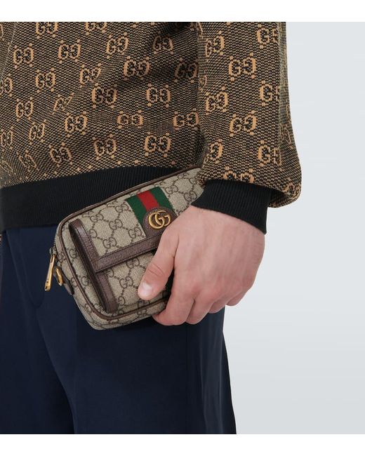 Gucci Crossbody Bag Ophidia Gg Supreme Mini Aus Canvas in Brown für Herren