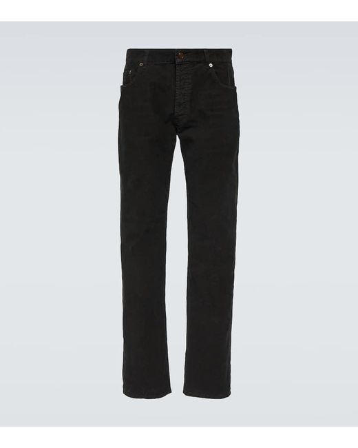 Saint Laurent Black Low-rise Slim Jeans for men