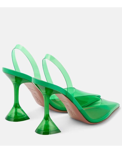 Salones destalonados Holli Glass de PVC AMINA MUADDI de color Green