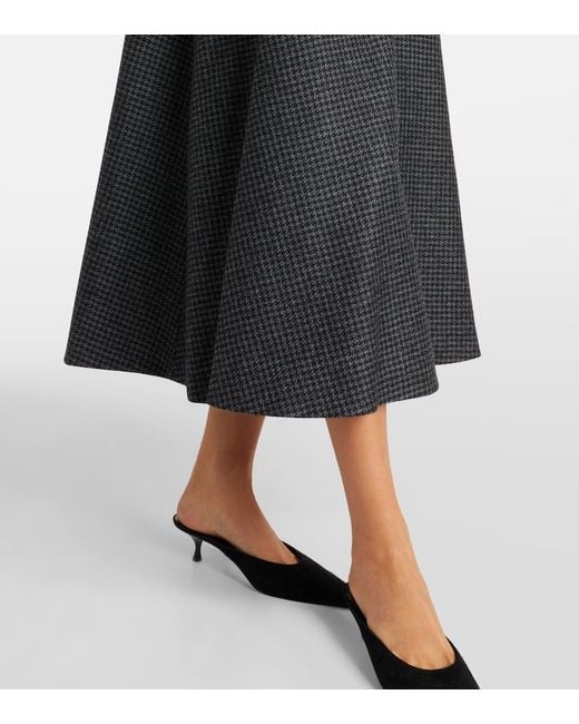 Robe Midi Jody En Laine Melangee A Carreaux Emilia Wickstead en coloris Black