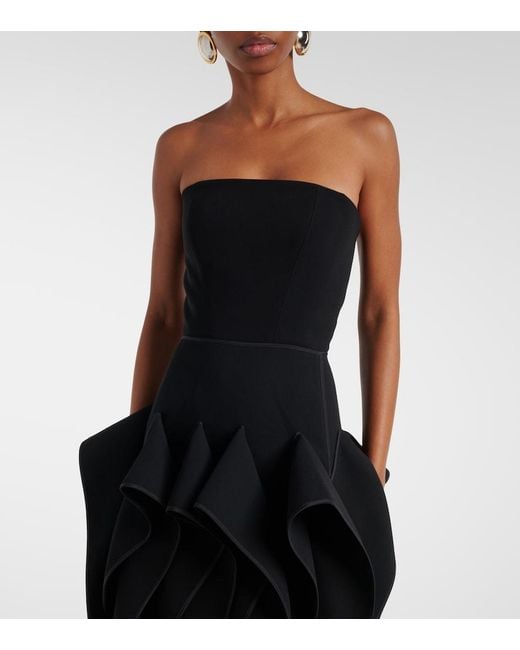 Maticevski Black Breakout Draped Midi Dress