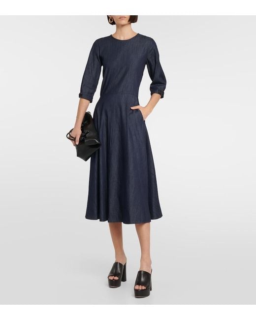 Max Mara Blue ‘S Maxmara Valery A-Line Dress