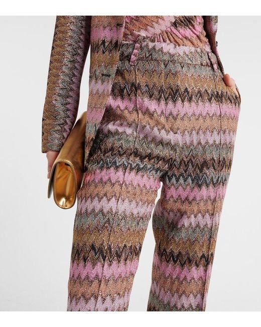Missoni Zig Zag Metallic Flared Pants