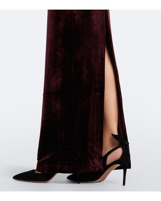 Roland Mouret Black Embellished Velvet Gown