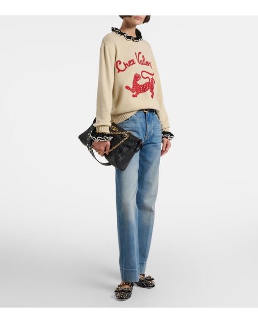 Valentino Pink Chez Virgin Wool Sweater