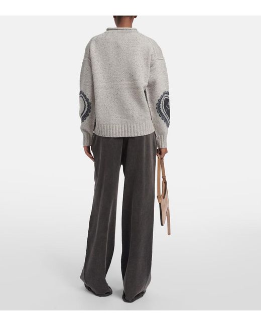 Pullover in misto lana di Acne in Gray