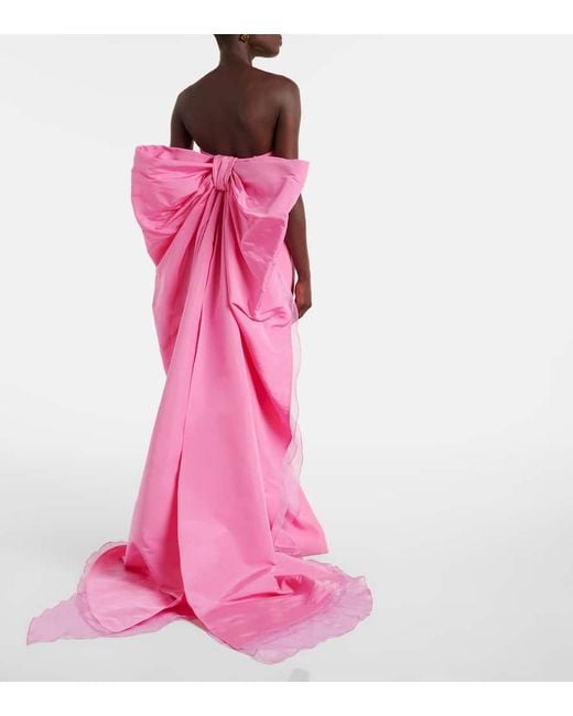 Carolina Herrera Pink Robe Aus Crepe