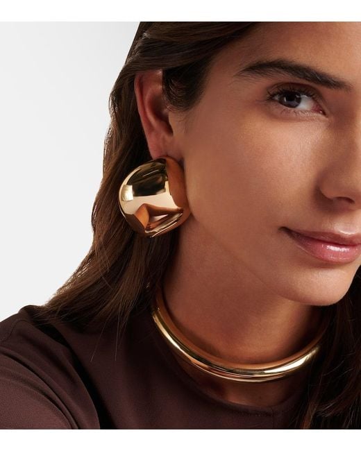 Pendientes Puffy Cushion Chapados En Oro De 10 Ct Jennifer Fisher de color Natural