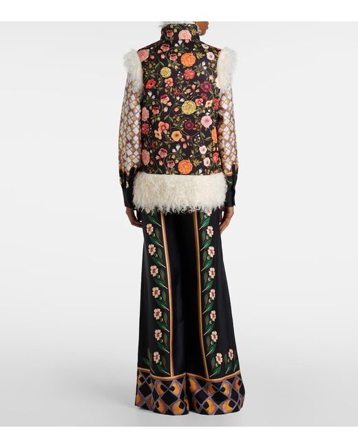 Gilet Folk Con Pelliccia Sintetica di LaDoubleJ in Natural