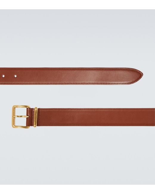 Miu Miu Brown Leather Belt for men