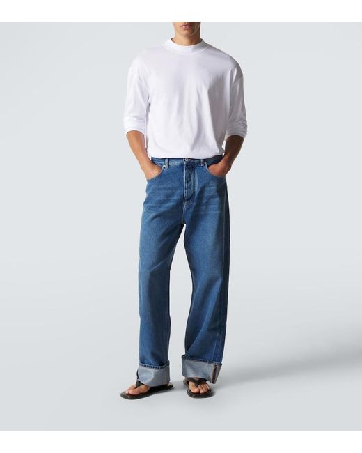 Bottega Veneta Blue Sampieri Thong Sandals for men