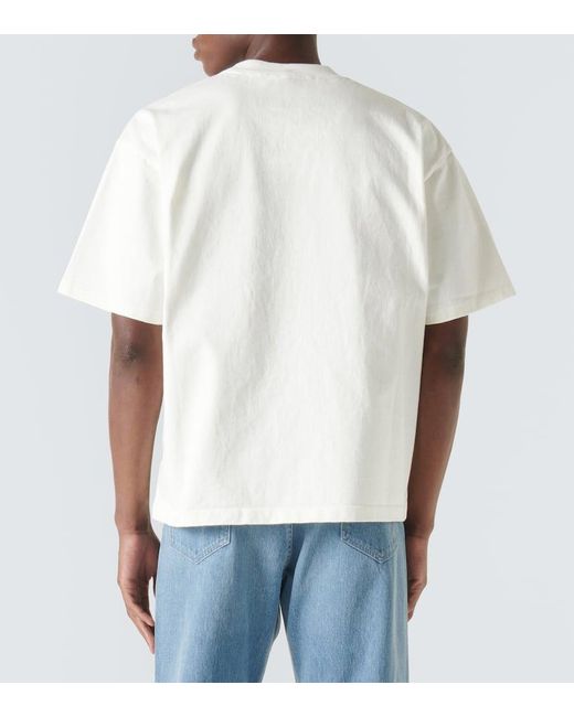 T-shirt in jersey di cotone di Auralee in White da Uomo