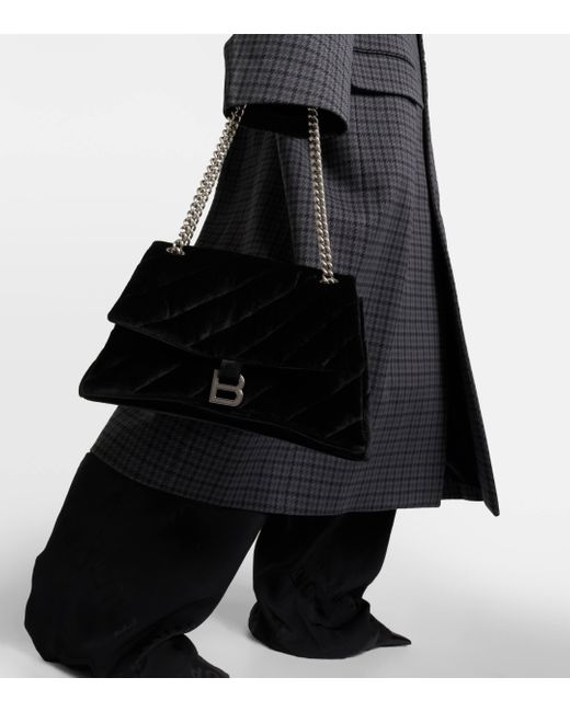 Manteau oversize a carreaux Balenciaga en coloris Black
