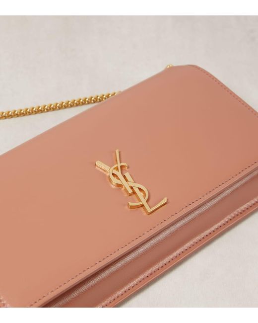 Saint Laurent Pink Cassandre Leather Phone Pouch