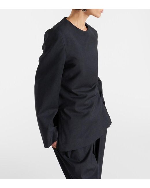 Totême  Black Wool Blouse