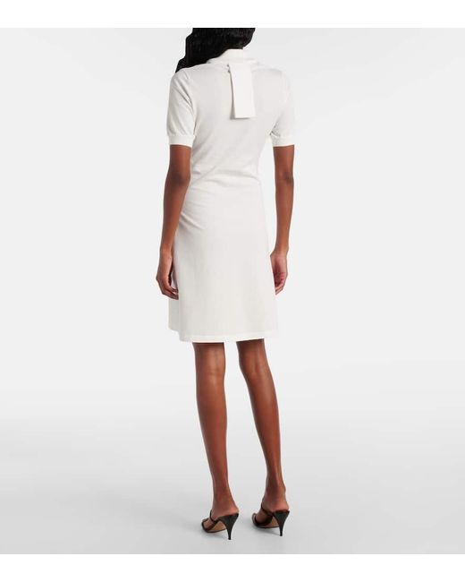 Courreges White Polokleid Aus Baumwoll-Pique