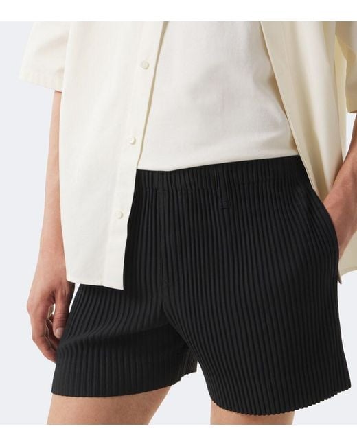 Homme Plissé Issey Miyake Black Tailored Pleats 3 Shorts for men