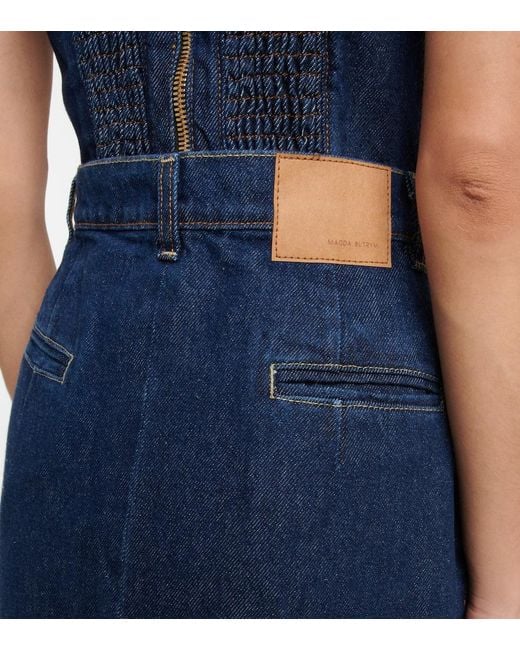 Magda Butrym Blue Denim Midi Skirt