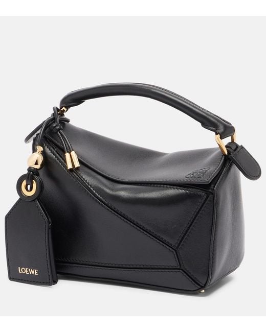 Borsa Featherlight Puzzle Mini di Loewe in Black