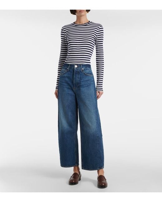 Jeans Barrel Ryder De Tiro Alto Veronica Beard de color Blue