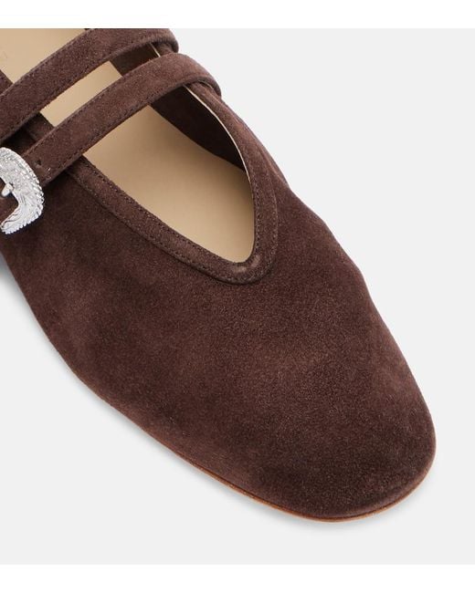 Le Monde Beryl Brown Claudia Suede Ballet Flats