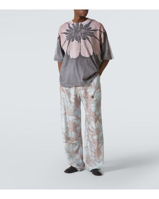 Pantaloni A Gamba Larga di Dries Van Noten in Gray da Uomo