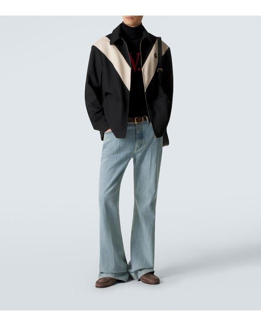 Valentino Black Vlogo Gabardine Jacket for men