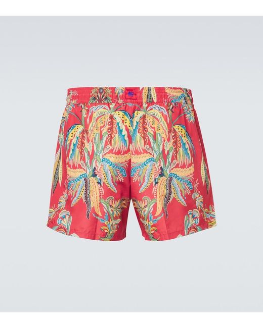 Banador Estampado Etro de hombre de color Red