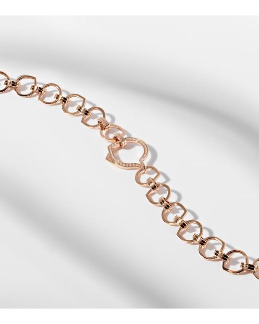 Repossi Metallic Antifer 18Kt Rose Necklace With Diamonds