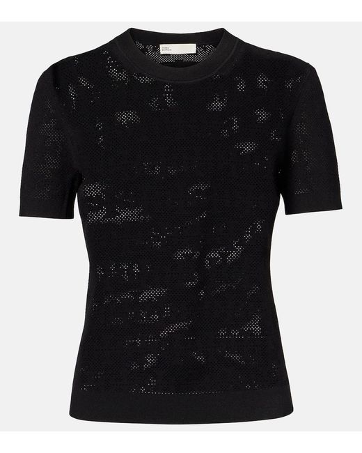 Tory Burch Black T Monogram Jacquard T-Shirt