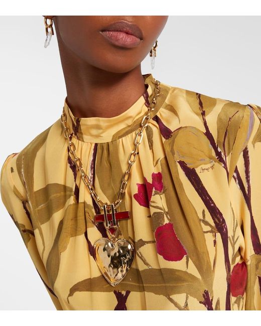 LaDoubleJ Metallic Beating Pendant Necklace