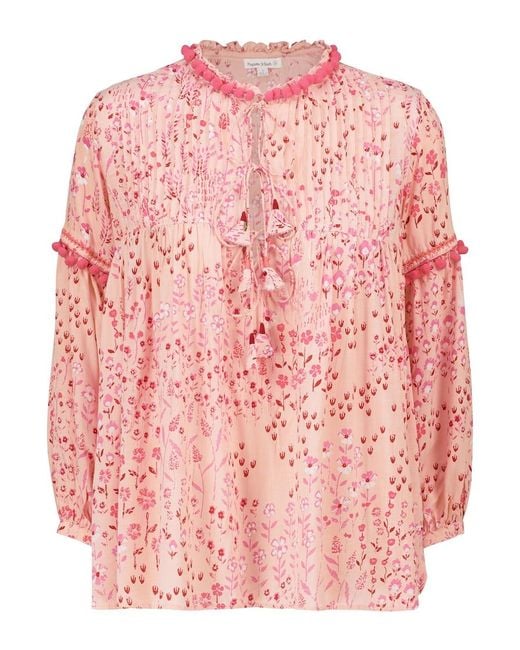 Poupette Pink Clara Floral Blouse