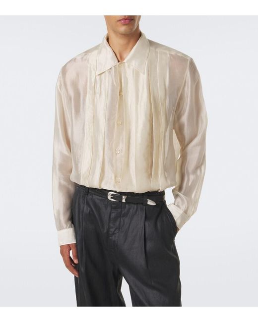 Our Legacy White Every Georgette Tuxedo Shirt for men