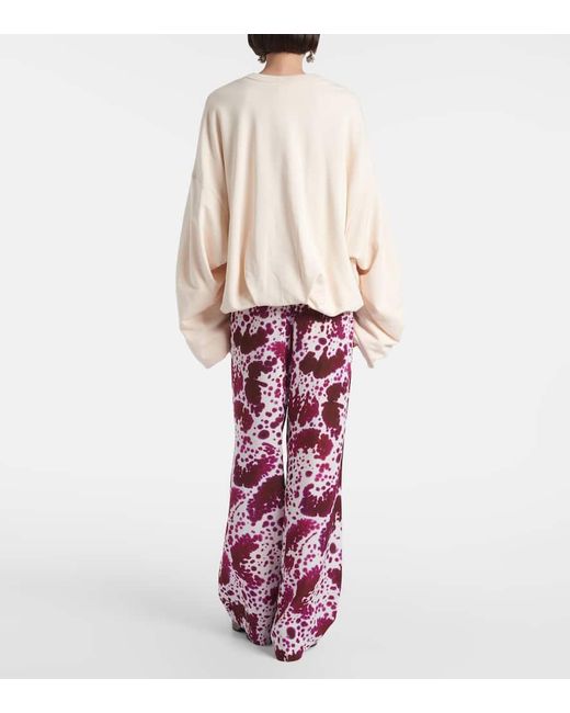 Dries Van Noten Natural Sweatshirt Aus Baumwolle