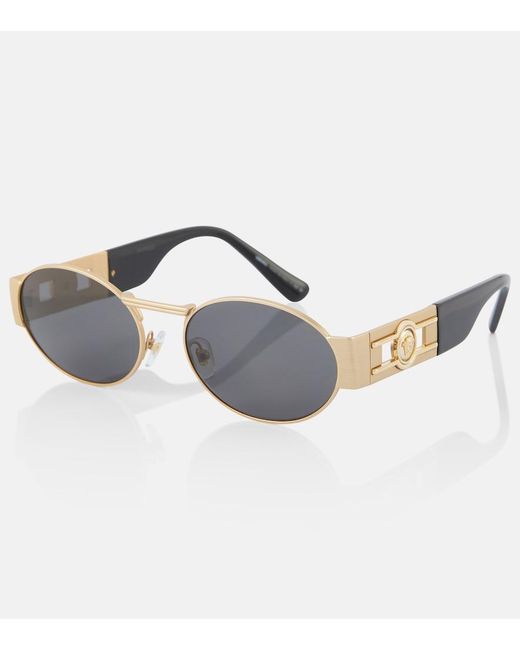 Versace Gray Medusa '95 Oval Sunglasses