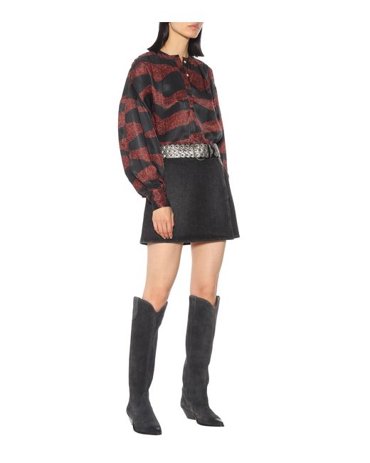 isabel marant denvee suede knee boots